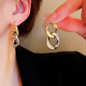 rinco Feminino Premium Duo Color Prata com Dourado