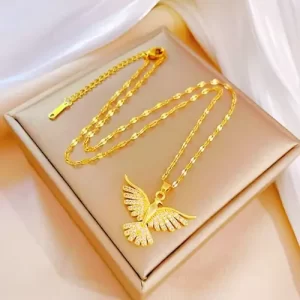 Colar Feminino Exuberant Majesty em Aço Inoxidável Cravejado com Zircônias Brilhantes