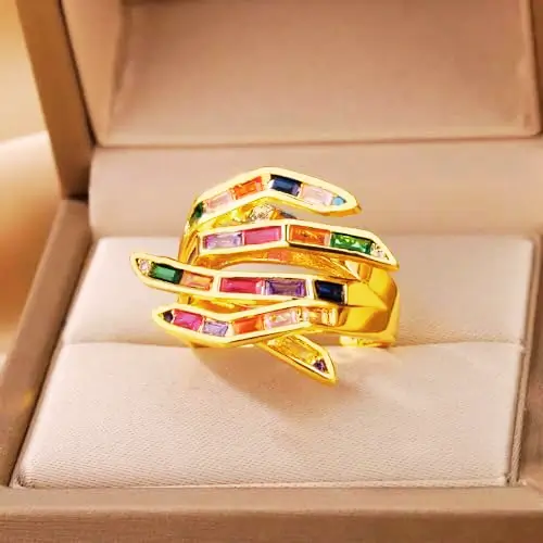 Anel Feminino Entrelaços - Design Moderno e Ajustável