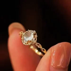 Anel Feminino Ajustável Banhado a Ouro 14k
